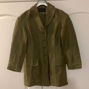 Lightweight sheer olive green Marc Cain spring or evening jacket